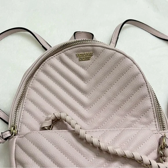 Victorias Secret Light Pink Quilted Mini Backpack - Picture 5 of 9